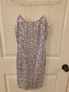 Windsor Multicolor Sequin Slip Dress